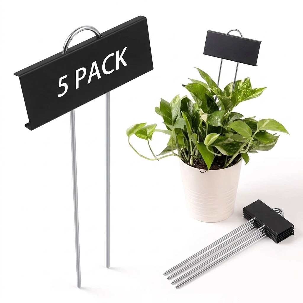 Plant Label Tags - 5 Etiquetas Metálicas Impermeables Tipo T