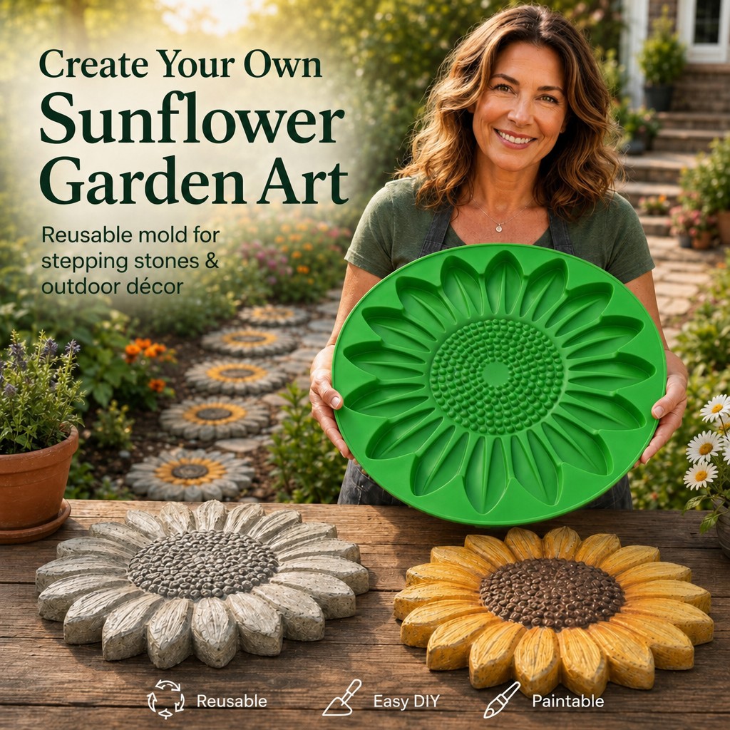 Gardening Tools Rake - Juego de Moldes para Piedras de