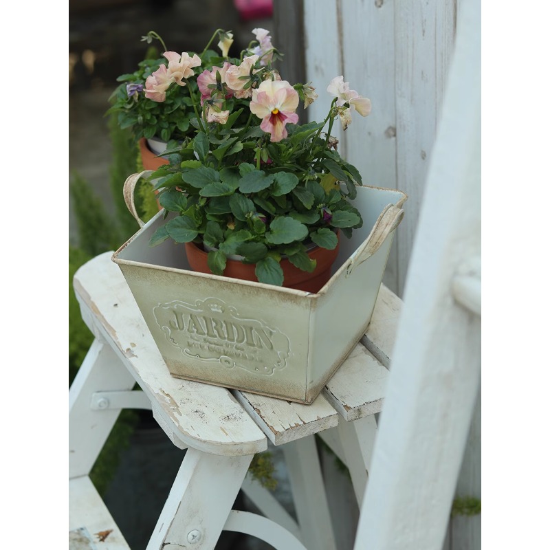 Gardening Tools English - Maceta de hojalata vintage estilo pastoral