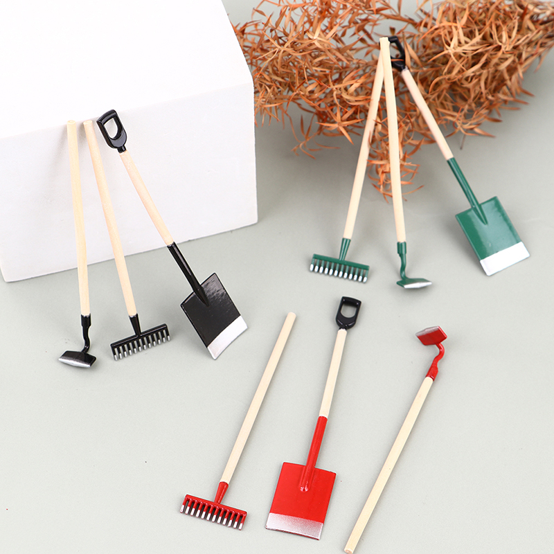 Gardening Tools Rake - 3 uds 1:12 casa de muñecas