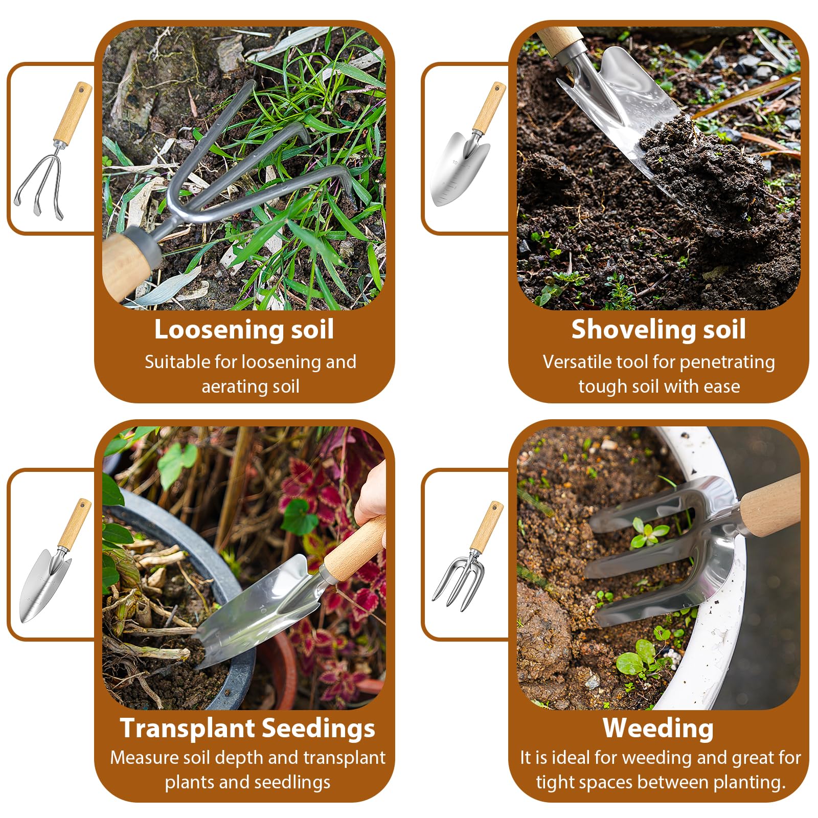 Juego de herramientas manuales - Spade Digging Fork reseña y precio