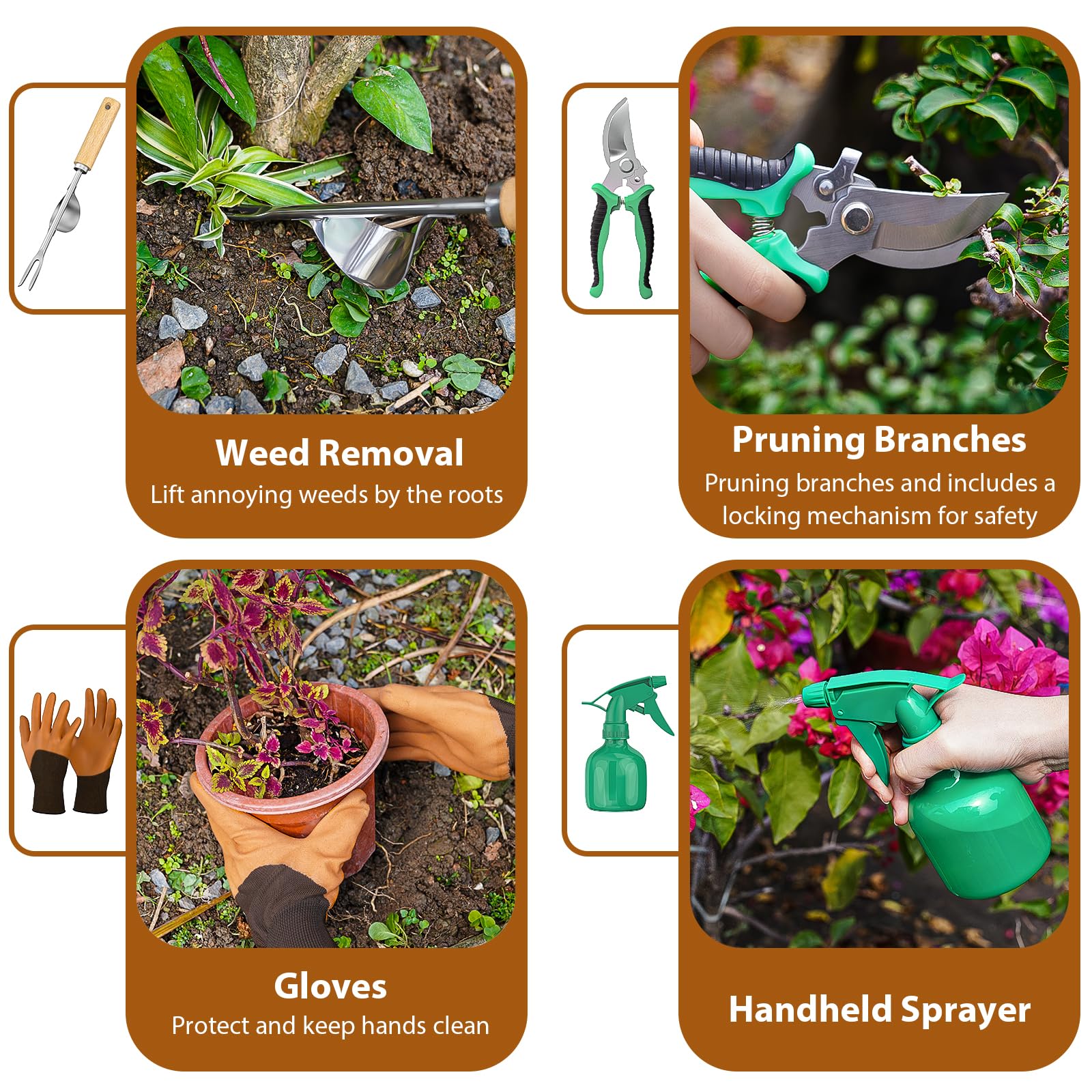 Juego de herramientas manuales - Spade Digging Fork reseña y precio