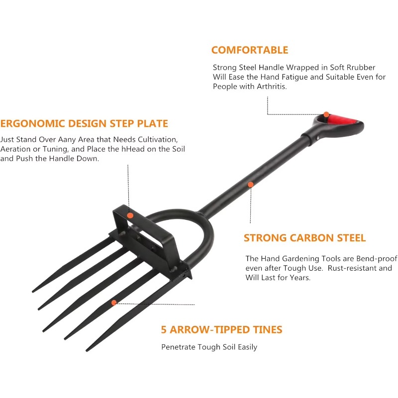 Horquilla de Jardín de 5 Punta - Spade Digging Fork reseña y precio
