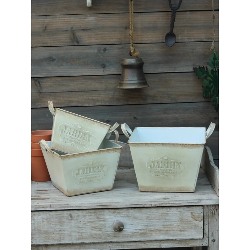 Maceta de hojalata vintage est - Gardening Tools English reseña y precio