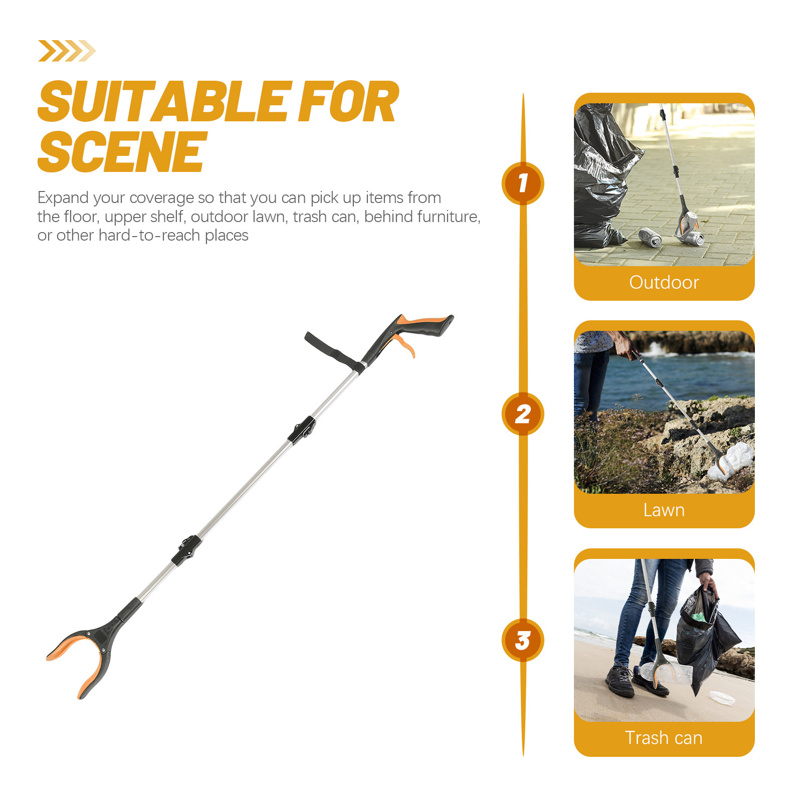 Recogedor de basura plegable d - Gardening Tools For Elderly reseña y precio